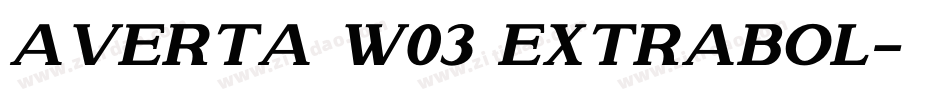 Averta W03 ExtraBol字体转换